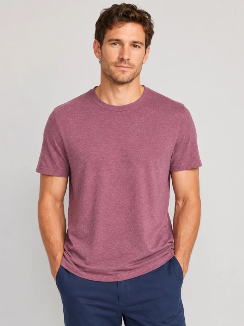 Old Navy Soft Washed Burgundy Short Sleeve Basic T-shirt Men's XXL
